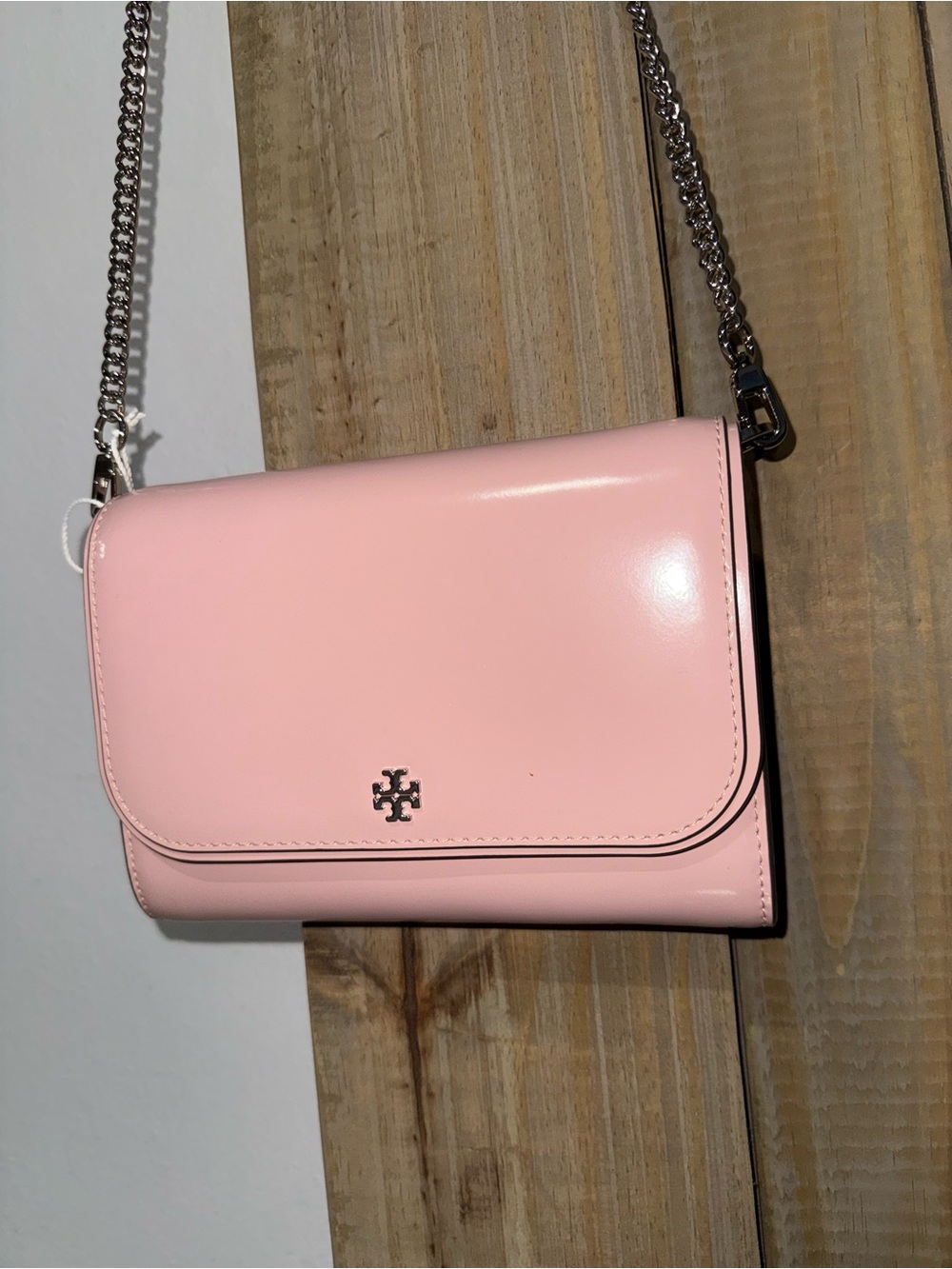 Tory Burch Blush Pink Leather Chain Shoulder Bag